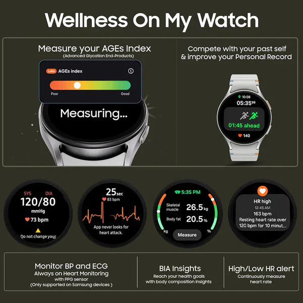 Combo Offer- Smart Watch7 : AI-Powered (44mm, Green, BT+LTE)| 1-Year Warranty + Free Earbuds Pro2